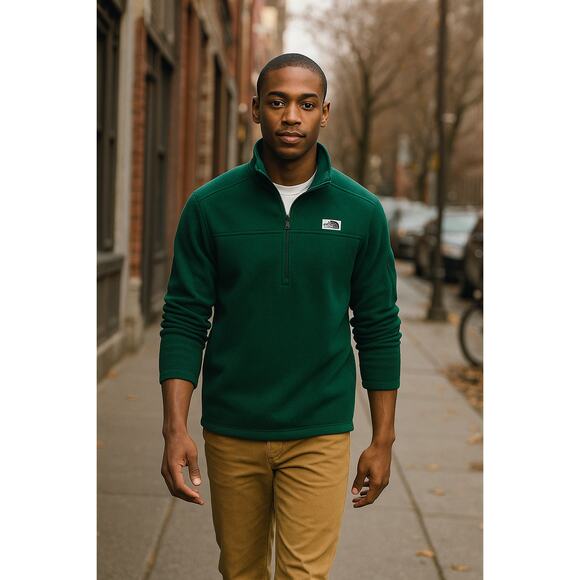 Mens The North Face Leo Gordon Lyon 1/4 Zip Jacket Green XL NWOT - Picture 1 of 7